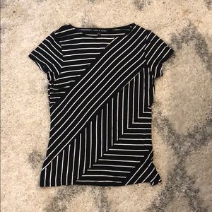 Striped geometric shirt